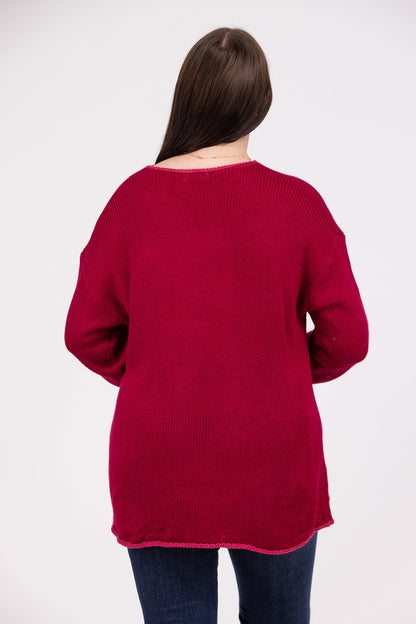 Let's Stay Together Women's Classic Knit Hi-Lo Sweater