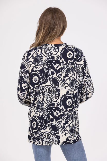 Woodland Variety Women's Hi-Lo Barrel Long Sleeve Top