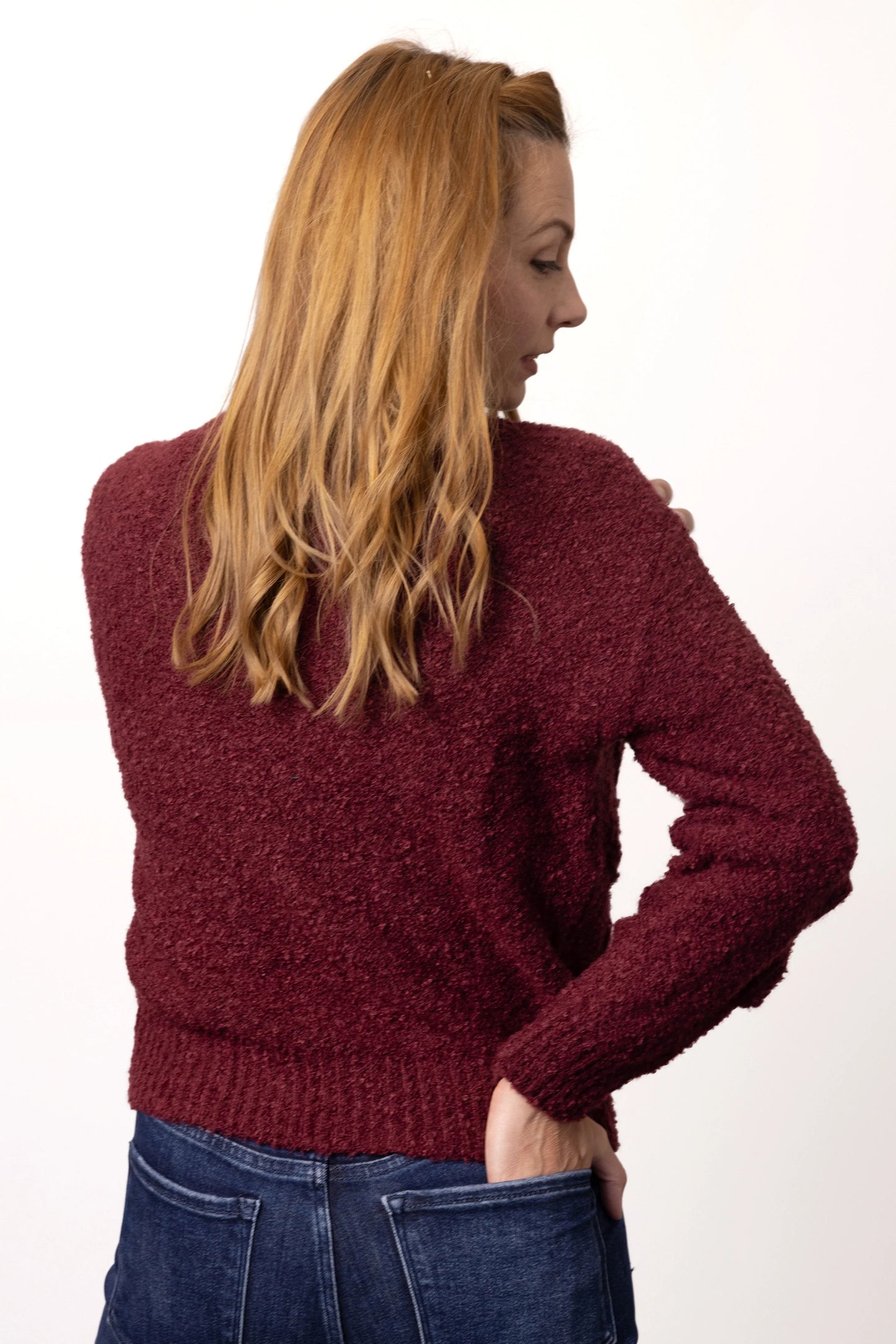ALB Custom Women's Ribbed Neck Floral Sweater