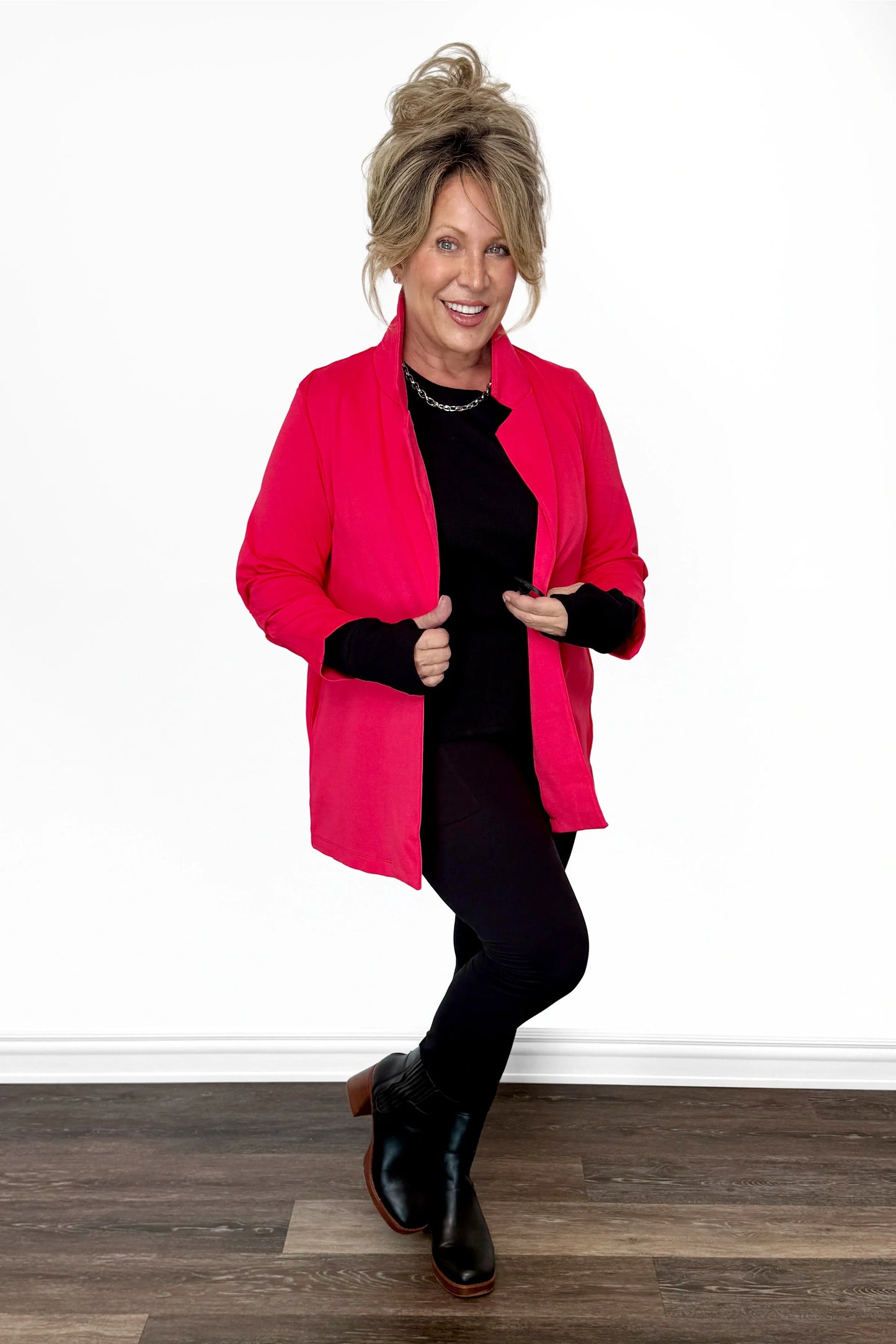 Rise to the Challenge Women's 3/4 Length Ruched Sleeve Blazer