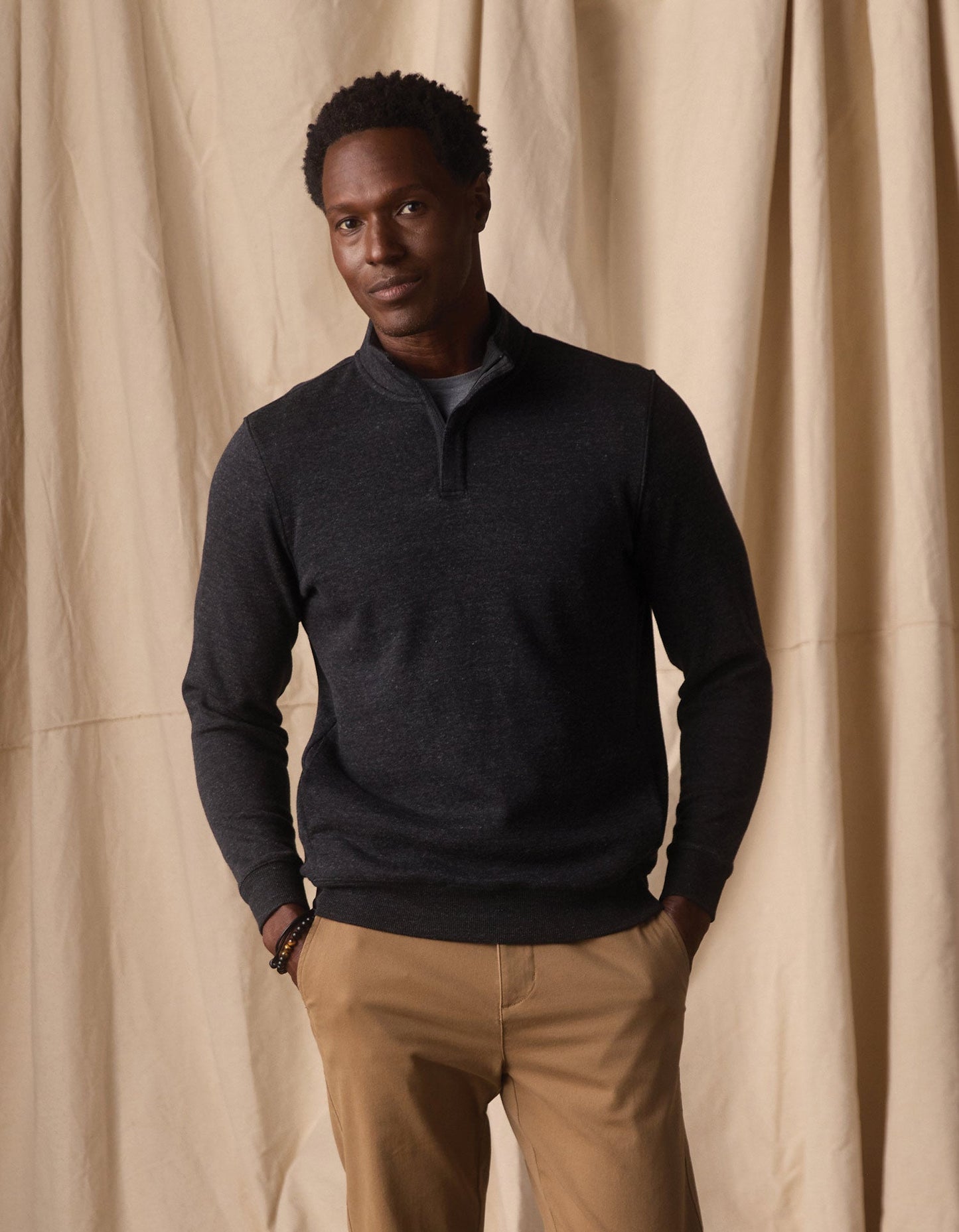 Fleece Puremeso Quarter Zip in Phantom