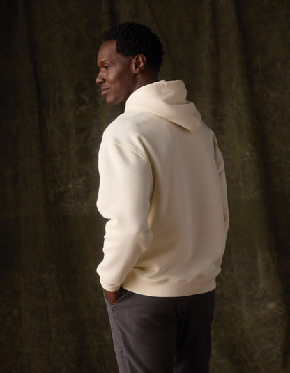 Normal Fleece Graphic Hoodie in Ivory