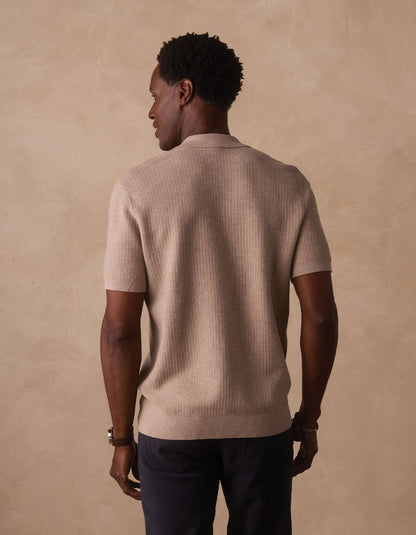 Breezeknit Button Up in Flax