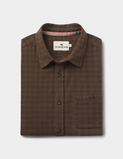 Hudson Double Brushed Flannel in Heathered Grey Plaid
