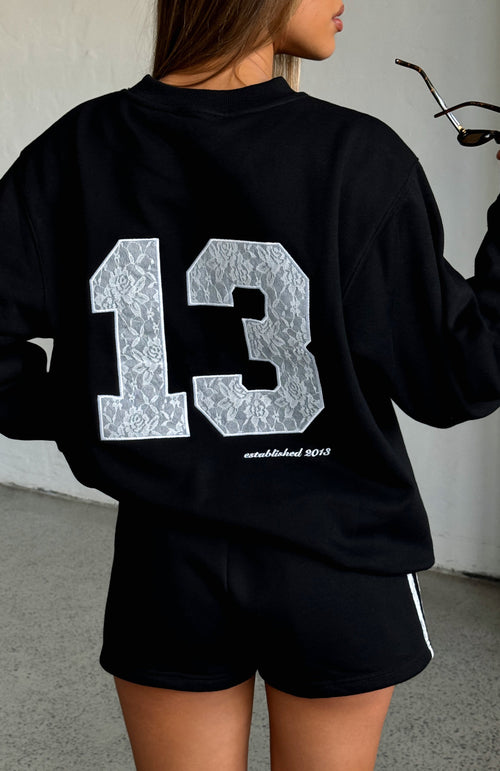 Gave You Everything Oversized Sweater Black